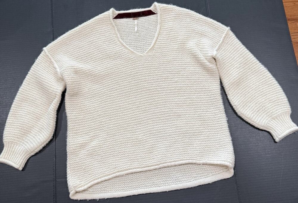Free People Alpaca Blend Waffle Knit Tunic Sweater Size S